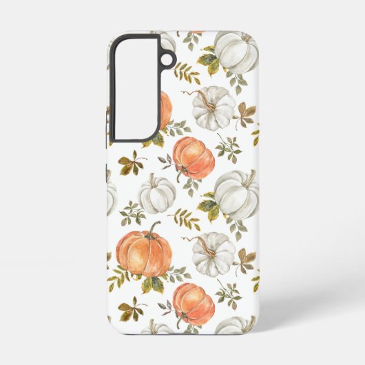 水彩かぼちゃと紅葉の紅葉 SAMSUNG GALAXYケース (裏面)