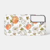 水彩かぼちゃと紅葉の紅葉 SAMSUNG GALAXYケース (裏面横)