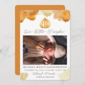 水彩かぼちゃのベビー発表 案内状 (正面/裏面)