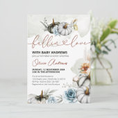 水彩かぼちゃの恋するベイビーシャワー 招待状 (スタンド正面)