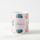 水彩かぼちゃの模様 コーヒーマグカップ (中央)