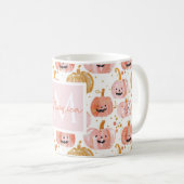 水彩かぼちゃの模様 コーヒーマグカップ (正面右)