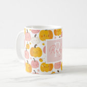 水彩かぼちゃの模様 コーヒーマグカップ (正面左)
