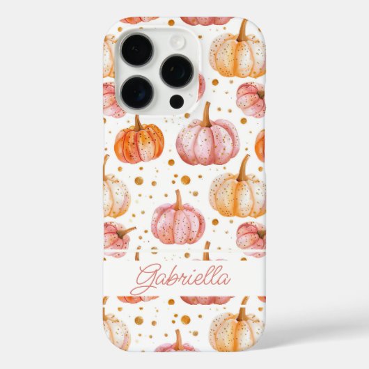 水彩かぼちゃの模様 Case-Mate iPhoneケース (裏面)