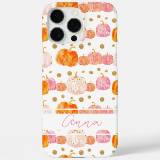 水彩かぼちゃの模様 Case-Mate iPhoneケース (裏面)
