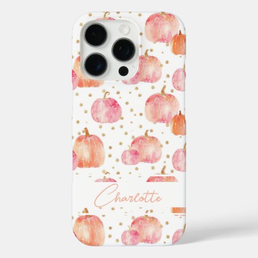 水彩かぼちゃの模様 Case-Mate iPhoneケース (裏面)