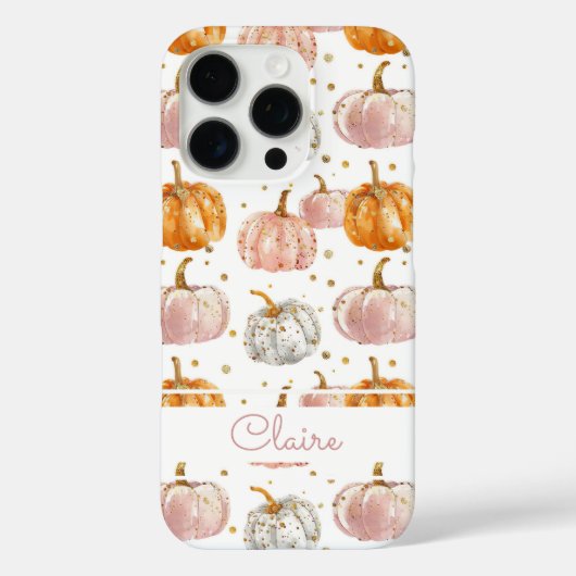 水彩かぼちゃの模様 Case-Mate iPhoneケース (裏面)
