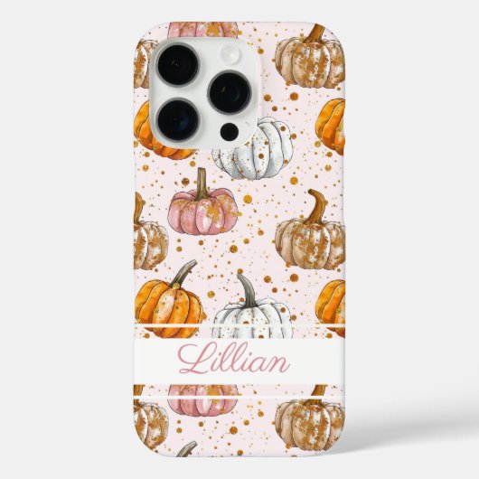 水彩かぼちゃの模様 Case-Mate iPhoneケース (裏面)