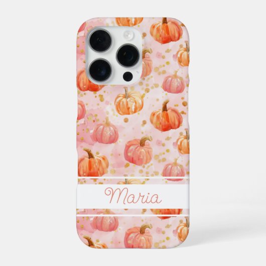 水彩かぼちゃの模様 iPhoneケース (裏面)