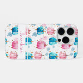 水彩かぼちゃの模様 iPhoneケース (裏面横)