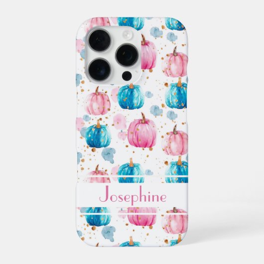 水彩かぼちゃの模様 iPhoneケース (裏面)