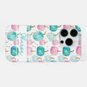 水彩かぼちゃの模様 iPhoneケース (裏面横)