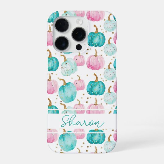水彩かぼちゃの模様 iPhoneケース (裏面)