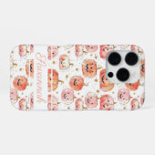 水彩かぼちゃの模様 iPhoneケース (裏面横)