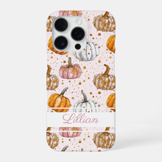 水彩かぼちゃの模様 iPhoneケース (裏面)