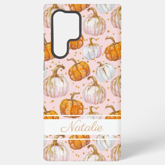 水彩かぼちゃの模様 SAMSUNG GALAXYケース (裏面)