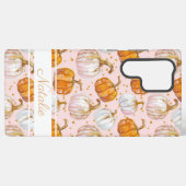 水彩かぼちゃの模様 SAMSUNG GALAXYケース (裏面横)