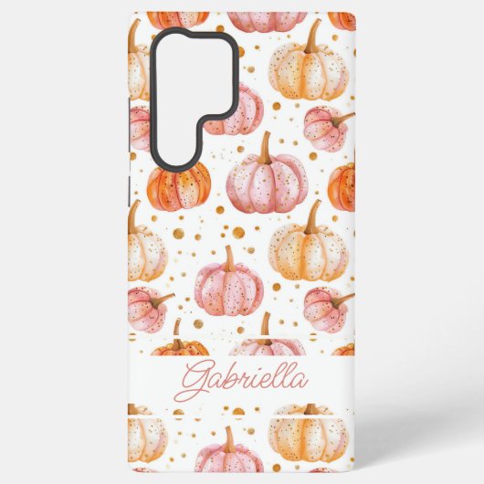 水彩かぼちゃの模様 SAMSUNG GALAXYケース (裏面)