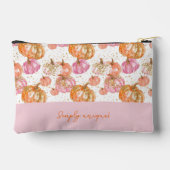 水彩かぼちゃの秋パターン アクセサリーポーチ (裏面)