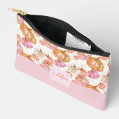 水彩かぼちゃの秋パターン アクセサリーポーチ (見開き)