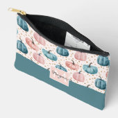 水彩かぼちゃの秋パターン アクセサリーポーチ (見開き)