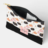 水彩かぼちゃの秋パターン アクセサリーポーチ (見開き)