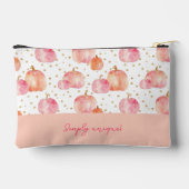 水彩かぼちゃの秋パターン アクセサリーポーチ (裏面)