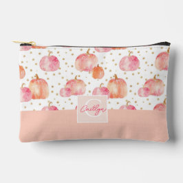 水彩かぼちゃの秋パターン アクセサリーポーチ