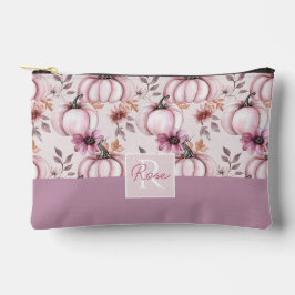 水彩かぼちゃの秋パターン アクセサリーポーチ