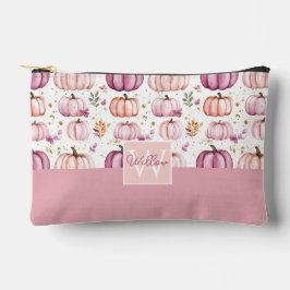 水彩かぼちゃの秋パターン アクセサリーポーチ