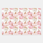 水彩かぼちゃの秋パターン ラッピングペーパーシート (正面3)