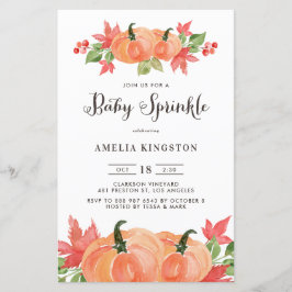 水彩かぼちゃの秋ベビー散水インベイション