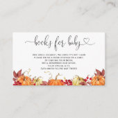 水彩かぼちゃの秋本ベビーチケット エンクロージャーカード (正面)