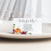 水彩かぼちゃの秋本ベビーチケット エンクロージャーカード