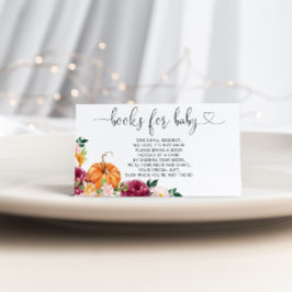 水彩かぼちゃの秋本ベビーチケット エンクロージャーカード