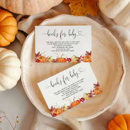 水彩かぼちゃの秋本ベビーチケット エンクロージャーカード