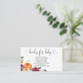 水彩かぼちゃの秋本ベビーチケット エンクロージャーカード (スタンド正面)