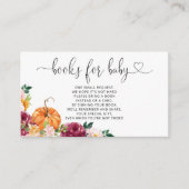 水彩かぼちゃの秋本ベビーチケット エンクロージャーカード (正面)