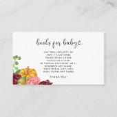 水彩かぼちゃの秋本ベビーチケット エンクロージャーカード (正面)