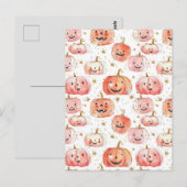 水彩かぼちゃの秋模様 ポストカード (正面/裏面)