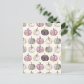 水彩かぼちゃの秋模様 ポストカード (スタンド正面)