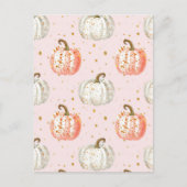 水彩かぼちゃの秋模様 ポストカード (正面)