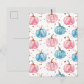 水彩かぼちゃの秋模様 ポストカード (正面/裏面)