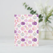 水彩かぼちゃの秋模様 ポストカード (スタンド正面)