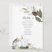 水彩かぼちゃの結婚シーティングテーブルプラン 招待状 (正面)