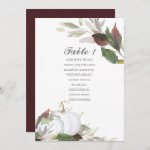 水彩かぼちゃの結婚シーティングテーブルプラン 招待状 (正面/裏面)