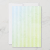 水彩かぼちゃの花ストライプの赤ちゃんシャワー 招待状 (裏面)