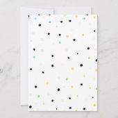 水彩かぼちゃの花点々のある赤ちゃんシャワー 招待状 (裏面)