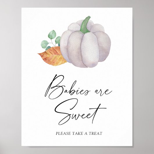 水彩かぼちゃの – ベビーは甘いポスター ポスター (正面)