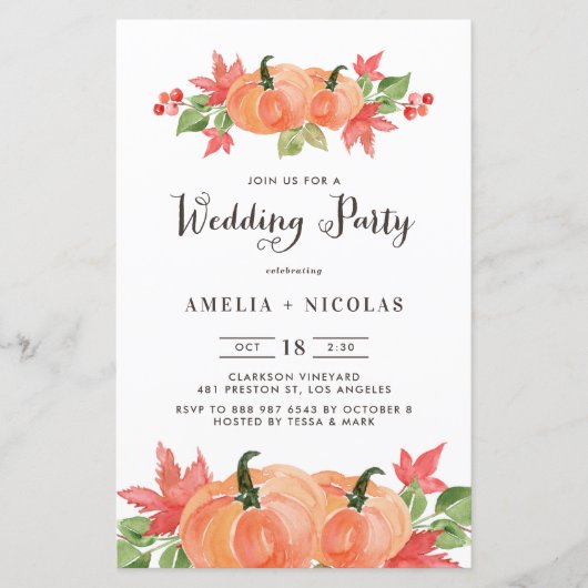 水彩かぼちゃウェディングシャワー侵入 (正面)